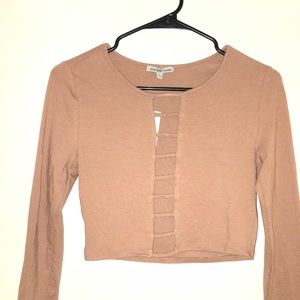 Sexy Cut Out Long Sleeve Shirt